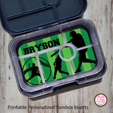 Yumbox Personalized Laminated Inserts - Baseball - Max & Otis Designs