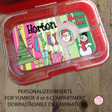Yumbox Personalized Laminated Inserts - Christmas - Max & Otis Designs