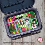 Yumbox Personalized Laminated Inserts - Christmas - Max & Otis Designs