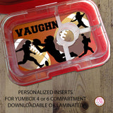 Yumbox Personalized Laminated Inserts - Football - Max & Otis Designs