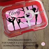 Yumbox Personalized Laminated Inserts - Gymnastics - Max & Otis Designs