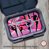 Yumbox Personalized Laminated Inserts - Gymnastics - Max & Otis Designs