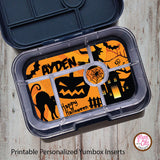 Yumbox Personalized Laminated Inserts - Halloween - Max & Otis Designs