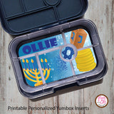 Yumbox Personalized Laminated Inserts - Hanukkah - Max & Otis Designs