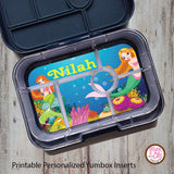 Yumbox Personalized Laminated Inserts - Mermaid - Max & Otis Designs