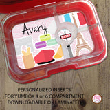 Yumbox Personalized Laminated Inserts - Paris - Max & Otis Designs