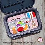 Yumbox Personalized Laminated Inserts - Paris - Max & Otis Designs