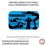 Yumbox Personalized Laminated Inserts - Swimming - Max & Otis Designs
