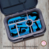 Yumbox Personalized Laminated Inserts - Swimming - Max & Otis Designs