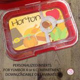 Yumbox Personalized Laminated Inserts - Thanksgiving - Max & Otis Designs