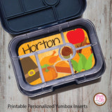 Yumbox Personalized Laminated Inserts - Thanksgiving - Max & Otis Designs