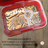 Yumbox Personalized Laminated Inserts - Tigers - Max & Otis Designs