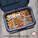 Yumbox Personalized Laminated Inserts - Tigers - Max & Otis Designs