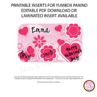 Yumbox Personalized Laminated Inserts - Valentine's Day - Max & Otis Designs