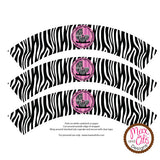 Printable Cupcake Wrappers - Baby Shower Zebra Print - Max & Otis Designs