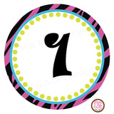 Zebra Printable Alphabet Banner - Editable PDF - Max & Otis Designs
