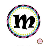 Zebra Printable Alphabet Banner - Editable PDF - Max & Otis Designs