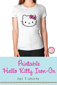 Hello Kitty Face Printable T-shirt Iron-on Transfer