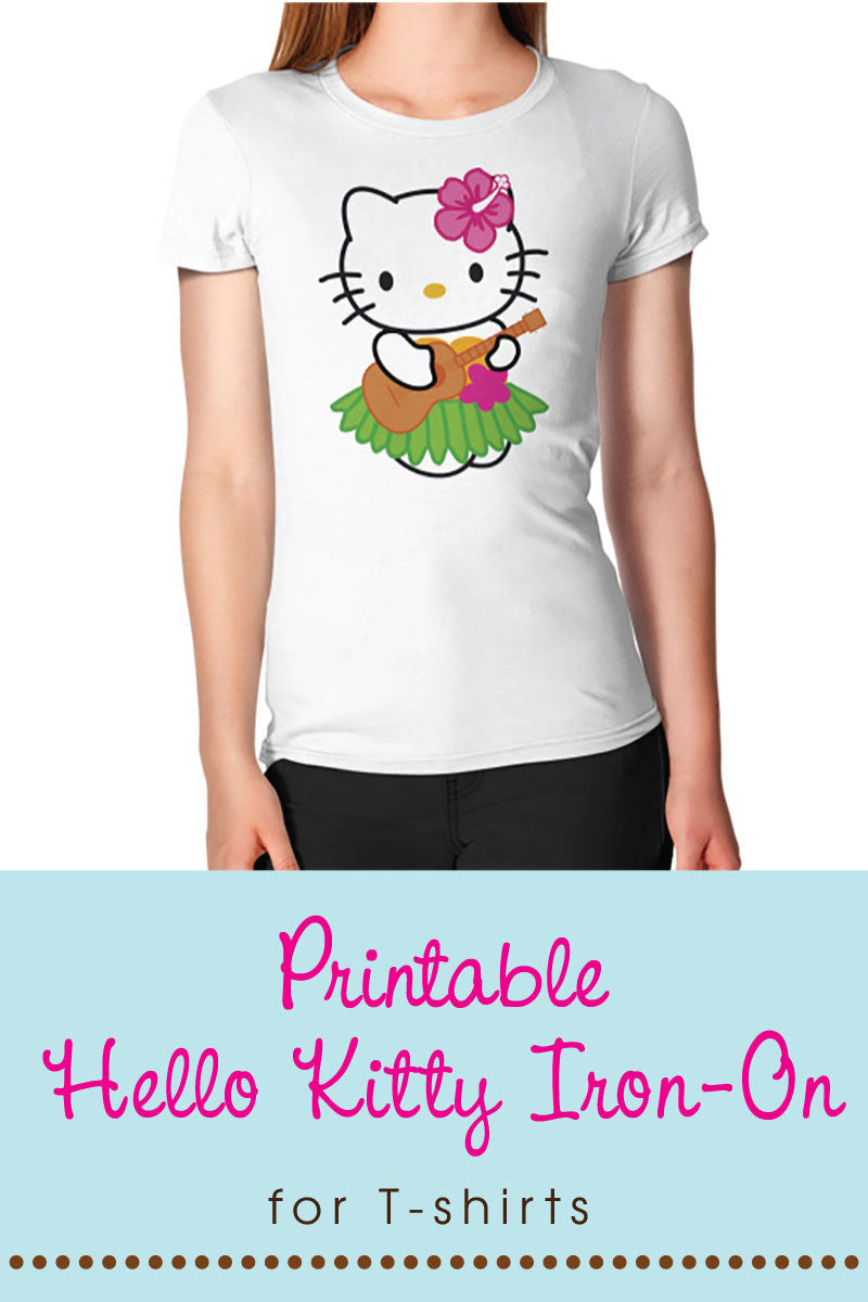 Hello Kitty Hula/Luau Printable Sign or Iron-on T-shirt Transfer