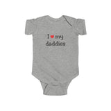 Infant Bodysuit - "I  My Daddies" Cute LGBT Baby Onesie, Newborn Gift for Same-Sex Parents