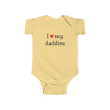 Infant Bodysuit - "I  My Daddies" Cute LGBT Baby Onesie, Newborn Gift for Same-Sex Parents