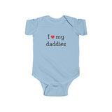 Infant Bodysuit - "I  My Daddies" Cute LGBT Baby Onesie, Newborn Gift for Same-Sex Parents