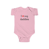 Infant Bodysuit - "I  My Daddies" Cute LGBT Baby Onesie, Newborn Gift for Same-Sex Parents