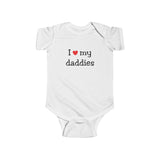 Infant Bodysuit - "I  My Daddies" Cute LGBT Baby Onesie, Newborn Gift for Same-Sex Parents