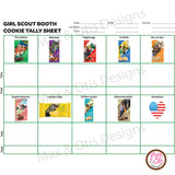 Girl Scout Cookie Booth Tally Sheet - Max & Otis Designs