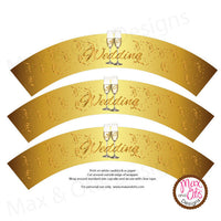 Printable Cupcake Wrappers - 50th Wedding Anniversary (Champagne) - Max & Otis Designs