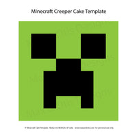 Minecraft Creeper Cake Template - Max & Otis Designs