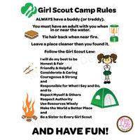 Girl Scout Printable Camp Signs - Max & Otis Designs