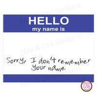 Printable Stickers & Labels - Hello My Name Is (Editable PDF) - Max & Otis Designs