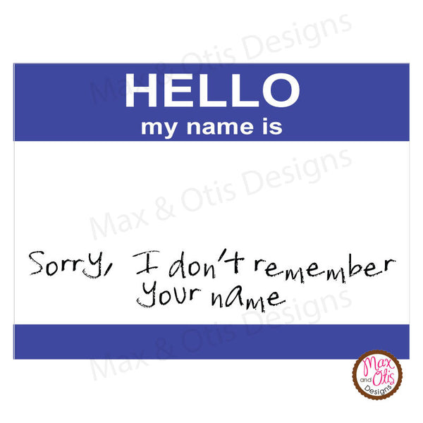 Printable Stickers & Labels - Hello My Name Is (Editable PDF) - Max & Otis Designs