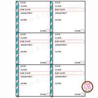 Printable Middle School Homework Tracker - Max & Otis Designs