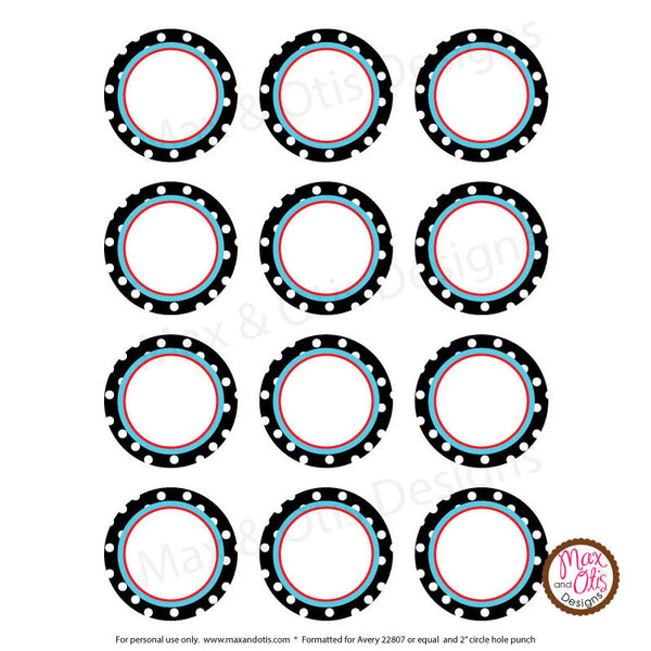 printable-2-tags-labels-black-polka-dots-editable-pdf-max-otis-designs for Free Printable Polka Dot Labels Printable 2