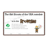 Girl Scout Brownie Printable Membership Cards (editable PDF) - Max & Otis Designs