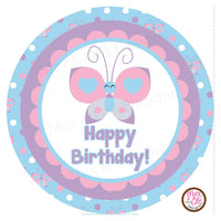 Printable 2" Tags & Labels - Butterfly Party (Editable PDF) - Max & Otis Designs