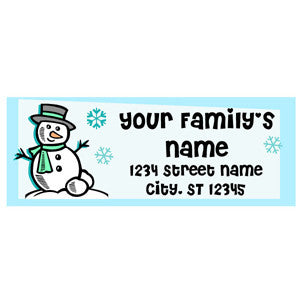Printable Address Labels - Snowman - Max & Otis Designs