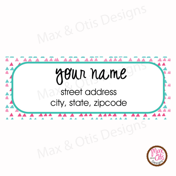 Printable Address Labels - Colorful Pinks - Max & Otis Designs