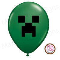 Minecraft Creeper Balloon Stickers - Max & Otis Designs