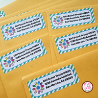 Girl Scout Daisy Printable Address Labels (editable PDF) - Max & Otis Designs