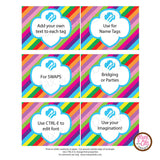 Girl Scout Printable Rectangle Tags - Daisy Garden Journey (editable PDF) - Max & Otis Designs