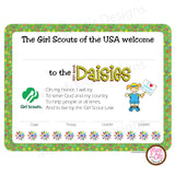 Girl Scout Daisy Printable Investiture Certificate (editable PDF) - Max & Otis Designs