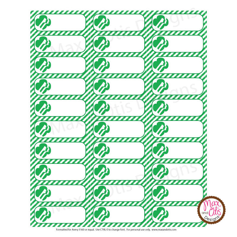 Girl Scout Printable Address Labels (editable PDF) Max & Otis Designs