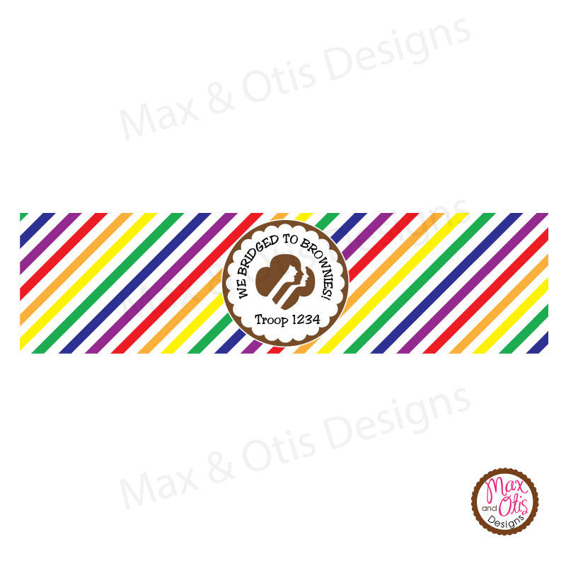 Girl Scout Brownie Bridging Water Bottle Label (editable PDF) – Max ...