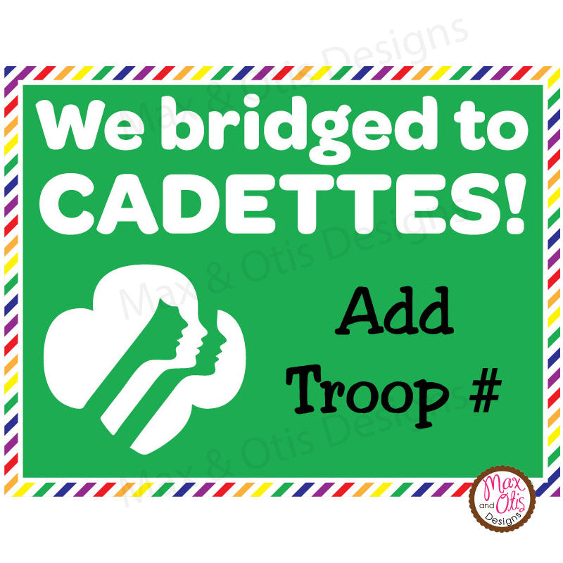 Girl Scout Printable Cadette Bridging Banner - Editable PDF – Max ...