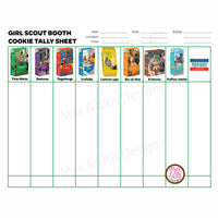 Girl Scout Cookie Booth Tally Sheet - Max & Otis Designs