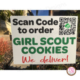Girl Scout Cookie QR Code - Yard Sign Digital File