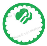 Girl Scout Printable Round Tags - Green (editable PDF) - Max & Otis Designs